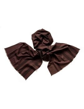 Шарф мужской шерсти и шелка Tranini  01275  коричневый