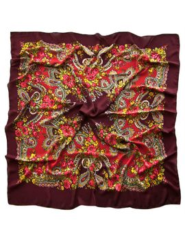 Платок шерстяной Tranini 0327 русский узор