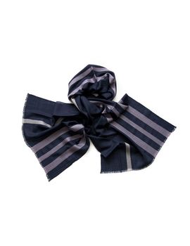 Шарф мужской шерсти и шелка Tranini  01278 синий