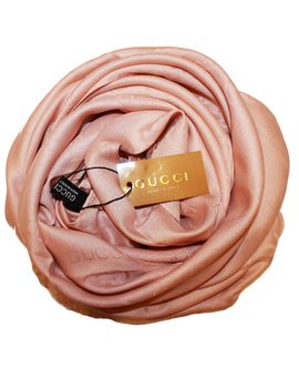 Шелковый женский платок Gucci пудра 6032