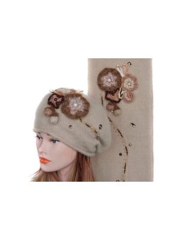 Комплект женский Tranini 0164 ART-MHBCK  берет+шарф