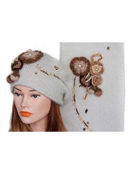 Комплект женский Tranini 0165 ART-MHBCK  берет+шарф