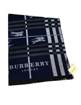 Шарф мужской  Burberry синий 1-0003