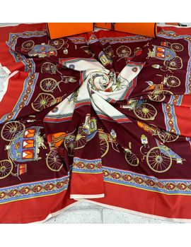 Платок HERMES 5158 бордовый