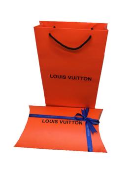 Комплект пакет и подарочная коробка брендовая оранжевый