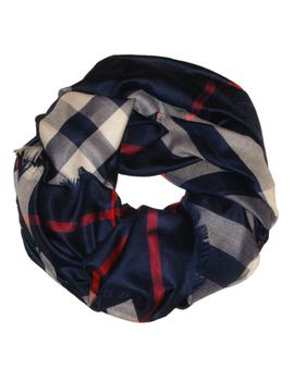 Платок Burberry 2101 темный синий