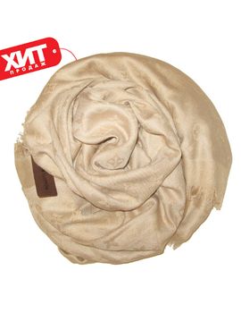 Платок брендовый шерстяной  бежевый 11111