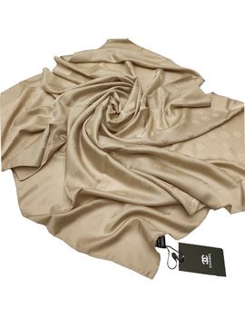 Шелковый платок Chanel 510197 бежевый