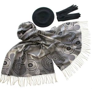 Комплект (берет, палантин, перчатки) Tranini 49008