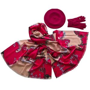 Комплект (берет, палантин, перчатки) Tranini 45038