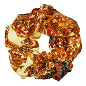 Шелковый платок HERMES сливочный, 5114