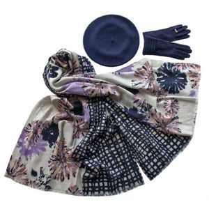 Комплект (берет, палантин, перчатки) Tranini 33003