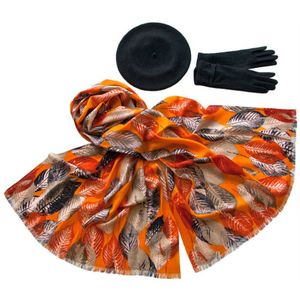 Комплект (берет, палантин, перчатки) Tranini 49012