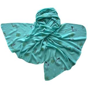 Палантин Tranini из хлопка голубой 3734 PAL 1