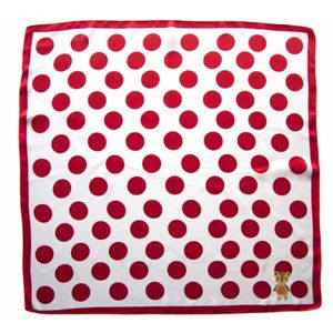Платок женский Tranini из шёлка в горох красного цвета 0102 PLATOK 16