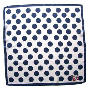 Платок женский Tranini из шёлка в горох синего цвета  0101 PLATOK 16