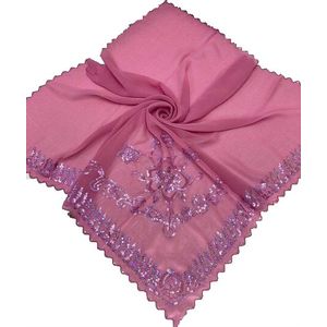 Платок в церковь  розовый 270124