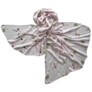 Палантин Tranini  из хлопка  белый 3726 PAL 1