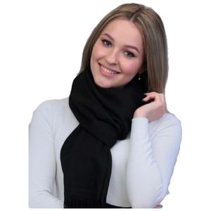 Шарф кашемировый черный 241119