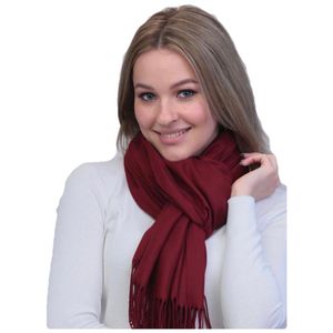 Шарф кашемировый  бордовый 241129