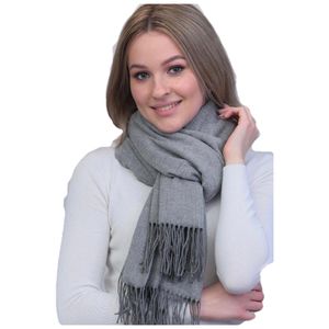 Шарф кашемировый  серый 241130