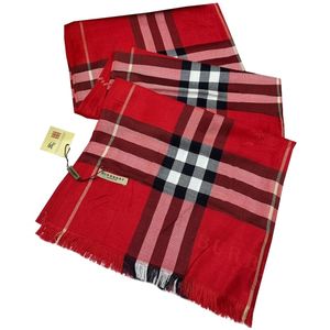 Палантин Burberry красный В0005