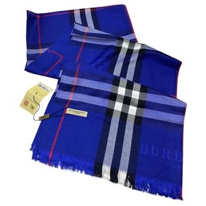 Палантин Burberry синий В0003