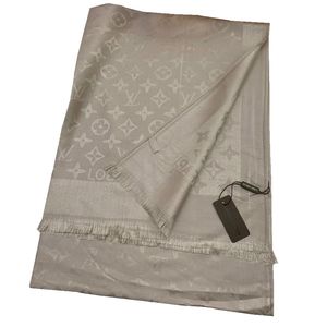 Палантин брендовый 031207 бежевый