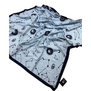 Шелковый платок Chanel 110112 голубой