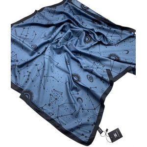 Шелковый платок Chanel 110115 синий