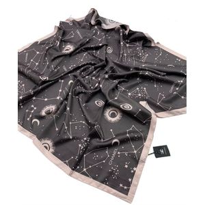 Шелковый платок Chanel 110119 серый