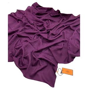 Шелковый платок HERMES фиолетовый 200312