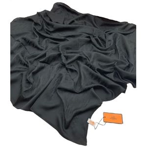 Шелковый платок HERMES черный 200311