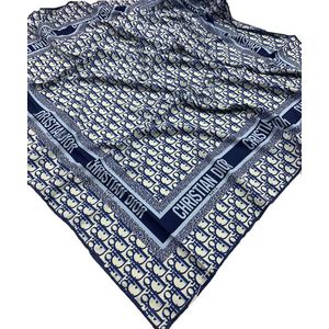 Платок шёлковый Dior 31104 синий