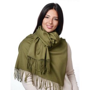 Палантин женский Cashmere  зеленый 211103