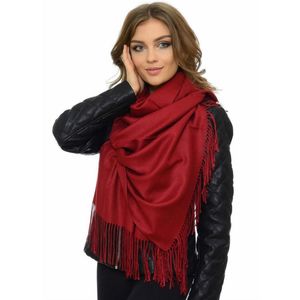 Палантин женский Cashmere  бордовый 211107
