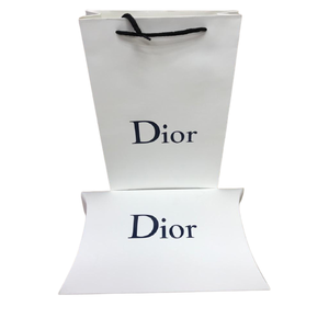 Комплект из пакета и подарочной коробки Dior белый