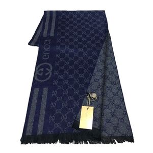 Шарф мужской Gucci 150112 синий с серым