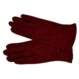 Перчатки женские шерстяные Tranini 03617 PERCH бордовые