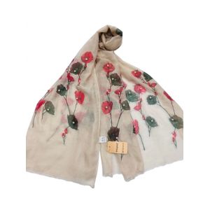 Палантин Dulnna  вискоза c шелком бежевый 070605