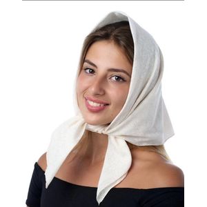 Платок из хлопка  бежевый 260822