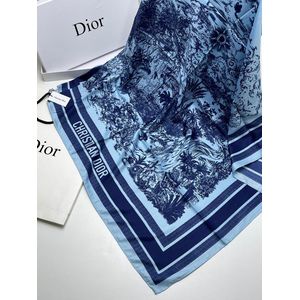 Платок шёлковый Dior 11212 синий