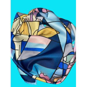 Шелковый платок TORIOLLI синий 140821