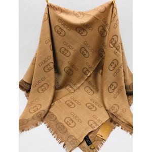 Платок Gucci коричневый с люрексом 050812
