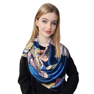 Шелковый платок TORIOLLI синий 021121