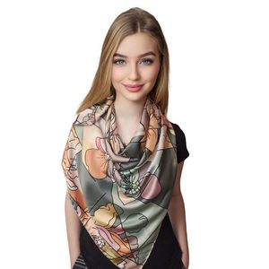 Шелковый платок TORIOLLI оливковый  021122