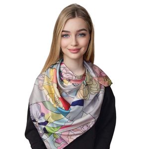 Шелковый платок TORIOLLI серый 021124