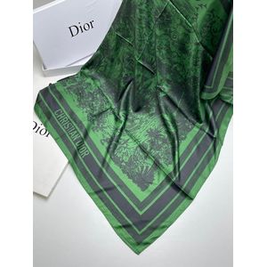 Платок шёлковый Dior 11216 зеленый