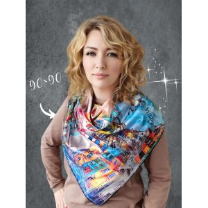 Шелковый платок TORIOLLI голубой 20022501