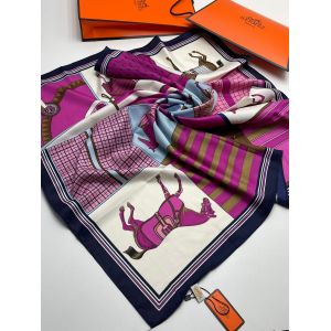 Платок HERMES женский 21042402 фиолетовый